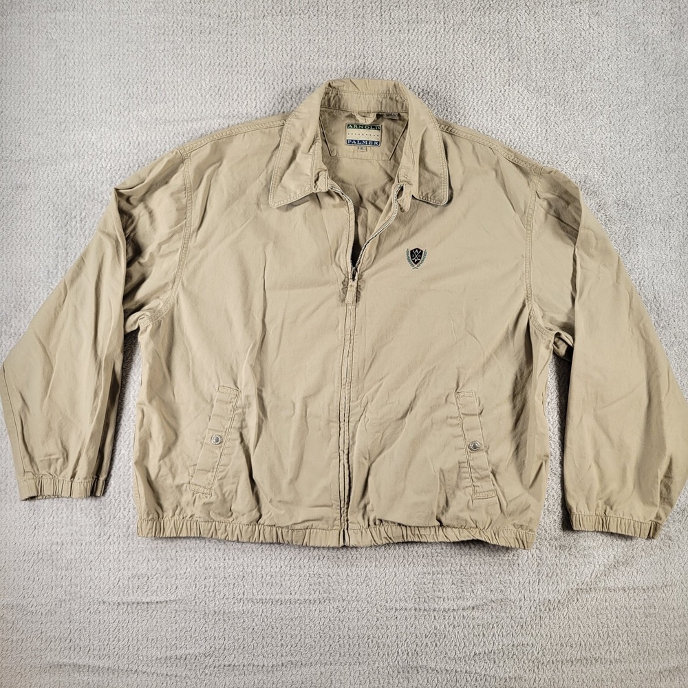 Arnold Palmmer tan light weight jacket size XL